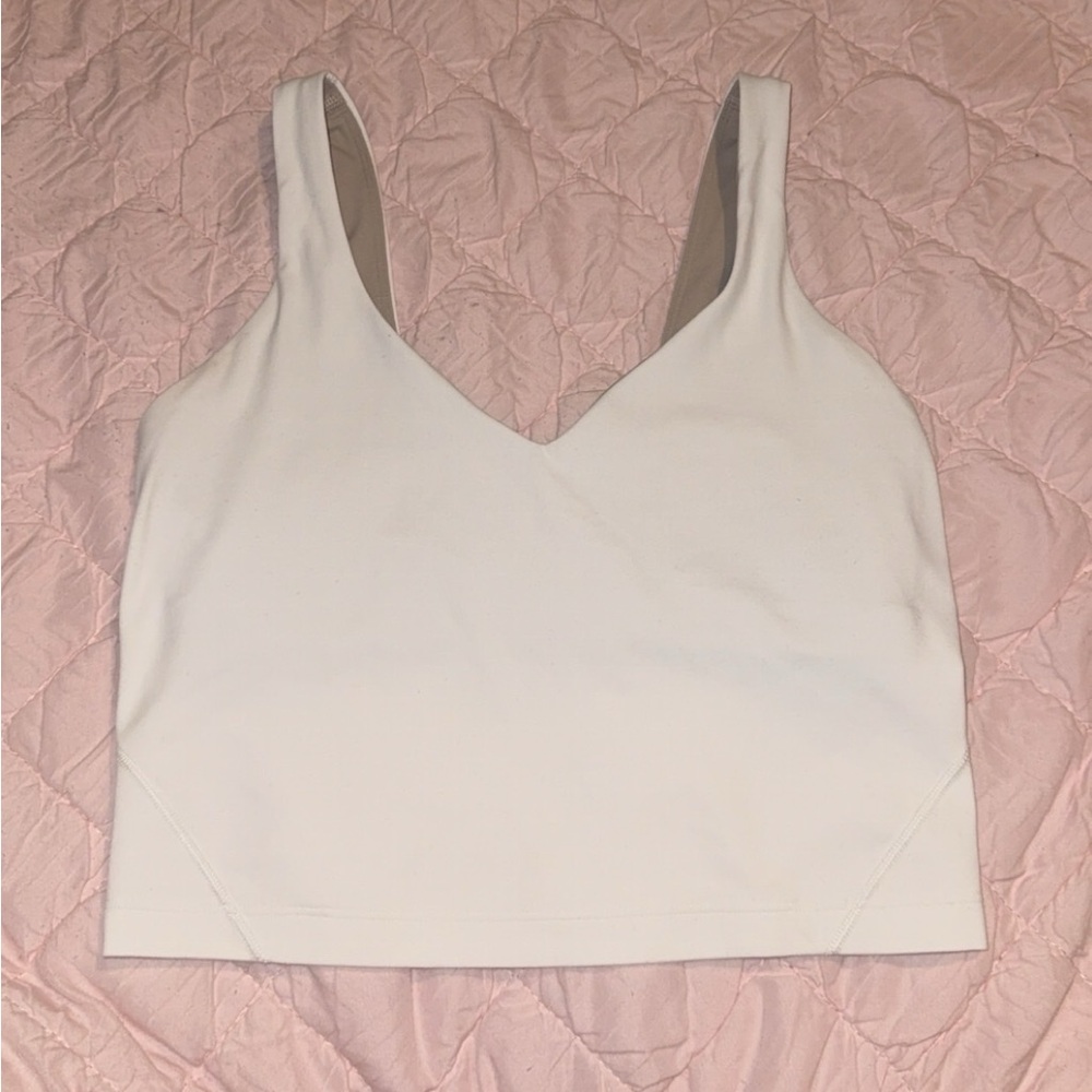 Lululemon Women's White Sleeveless Top
